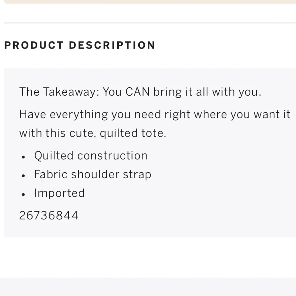 New Victoria's Secret Quilted Tote Bag - Picture 5 of 8